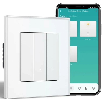 BSEED chytrý Zigbee vypínač světel – Echo Click Bílá 3
