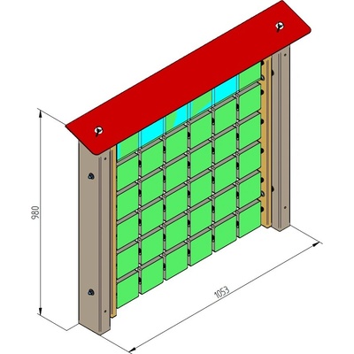 Monkeys Edukační panel Pexeso Bezpečné hřiště na stěnu