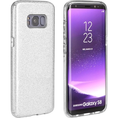 Púzdro Forcell SHINING Huawei P30 strieborné