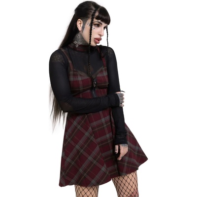 KILLSTAR дамска рокля KILLSTAR - Sable Riot - червено/черно - KSRA011675