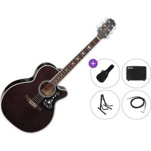Takamine GN75CE Premium SET Transparent Black Електро-акустична китара Джъмбо