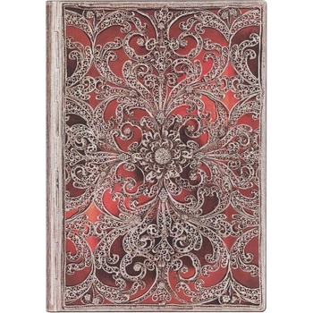 Paperblanks Тефтер Garnet, Midi, широки редове, мека корица, (1570180734)