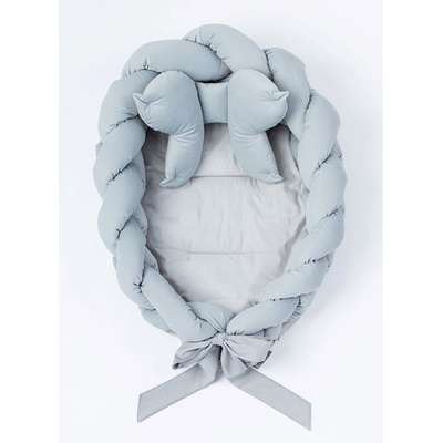 Belisima beige Pletené hniezdočko pre bábätko Velvet šedá