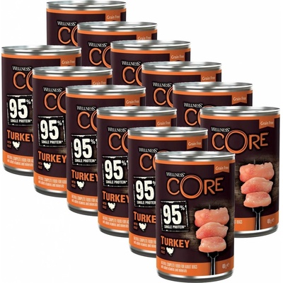 Wellness Core 95% krůta & kapusta 12 x 400 g