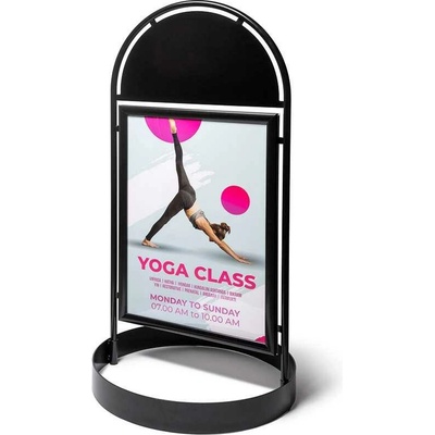 Jansen Display s.r.o. Reklamné áčko City Elegant Steel, A1, čierna