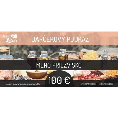 Darčekový poukaz na nákup v hodnote 100 EUR