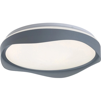 Israh, indoor ceiling lamp, grey metal lamp with white plastic shade, 24W, with shade: 1250lm, without shade: 2400lm, 40 (71250)