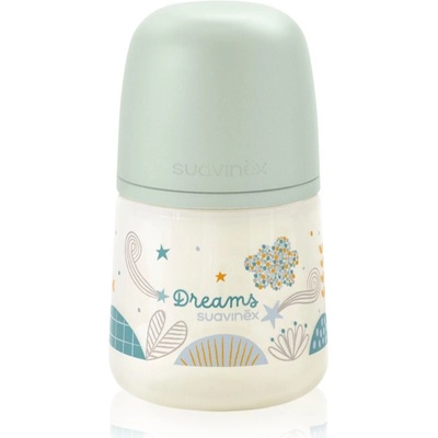 Suavinex dojčenská fľaša Dreams anatomický silikon zelená 150 ml