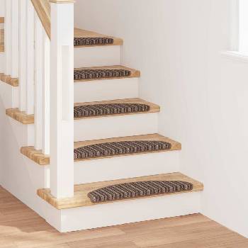 vidaXL Самозалепващи стъпаловидни постелки 15 pcs Кафяво (42011445)