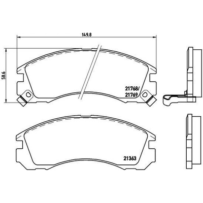 Sada brzdových platničiek kotúčovej brzdy BREMBO P 54 017