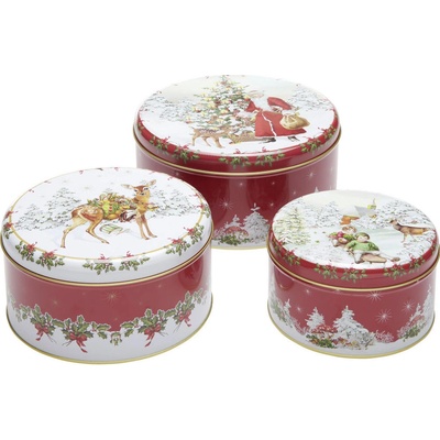 Villeroy & Boch Winter Collage Accessoires sada troch kovových dóz na vianočné cukrovinky 35-9391-0070