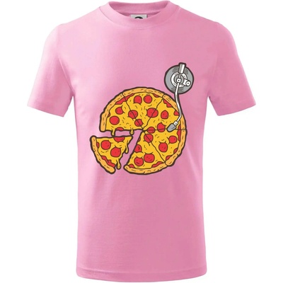 Pizza DJ tričko detské ružová