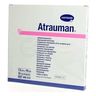 Atrauman Kompres s masťou 7,5 x 10 cm 10 mastných tylov