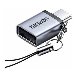 Ugreen US270 USB-C (Stecker) / USB-A 3.0 (Buchse) Adapter mit Trageband - Grau