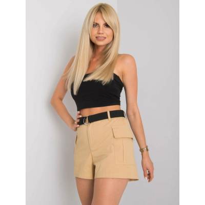 Rue Paris Shorts-RO-SN-2513.25P-camel krémová