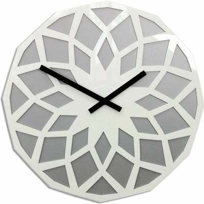 Moderné nástenné hodiny LOTOS STONE WHITEH