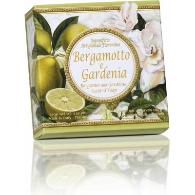 Saponificio Artigianale Fiorentino prírodné rastlinné tuhé mydlo bergamot a gardénia 100 g