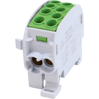 ELMARK КЛЕМЕН БЛОК ЗА din ШИНА 2Х25ММ2/2Х35ММ2, ЗЕЛЕН (81502005)