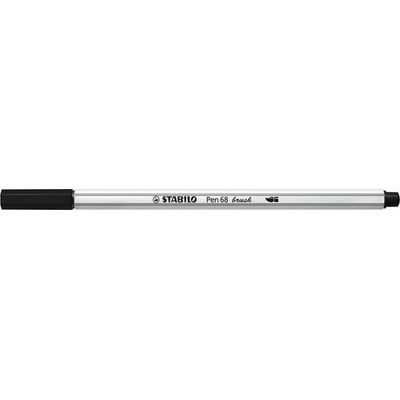Štětcový fix "Pen 68 brush", černá, STABILO