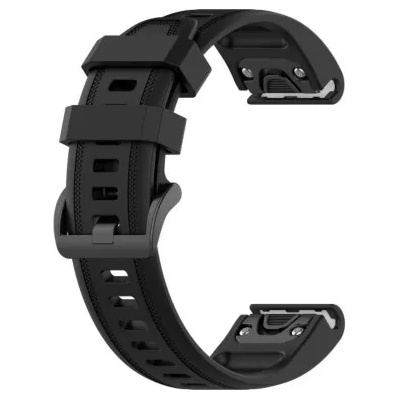 Силиконова каишка Ka Digital, Съвместима с Garmin Fenix 7S / 6S, Черен (SV-GF7S-B)