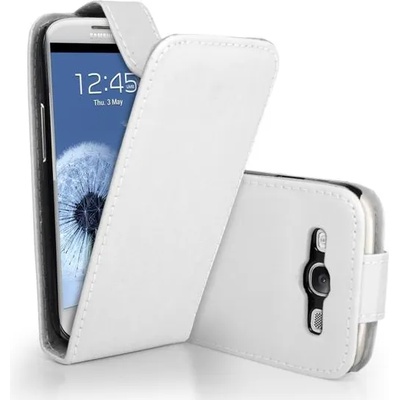 Samsung I9300 Galaxy S III Flip Калъф Бял + Протектор