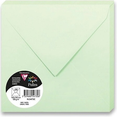 Clairefontaine Obálka CF - 165x165 mm, světle-zelená 120g (20ks) 457007