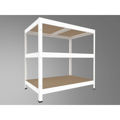 Biedrax Regál do špajze 45 x 90 x 120 cm, biely, 3 police MDF, 200 kg na policu
