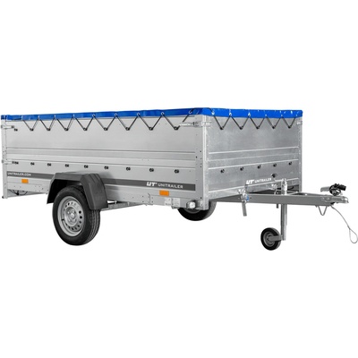 UNITRAILER GARDEN 265/R KIPP s bočnicemi BIS, rámem H-0 a modrým krytem