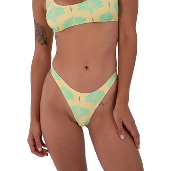 Hurley Chekiest Print bikini bottom - Yellow (Macadamia)