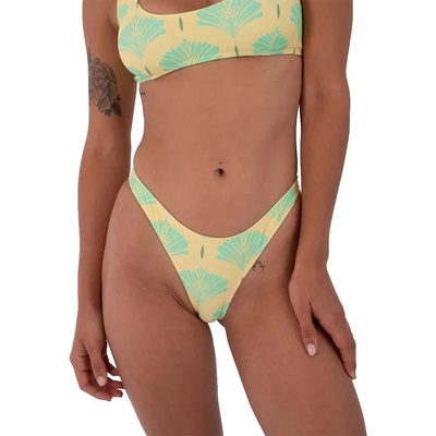 Hurley Chekiest Print bikini bottom - Yellow (Macadamia)