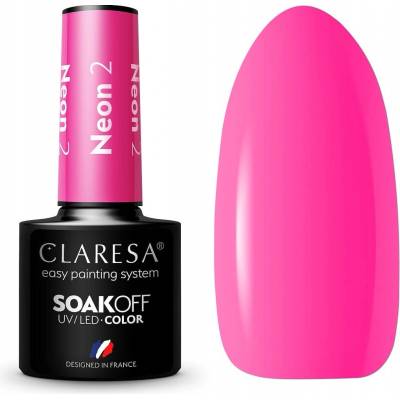 Claresa SoakOff UV/LED Color Neon gelový lak na nehty odstín 2 5 g