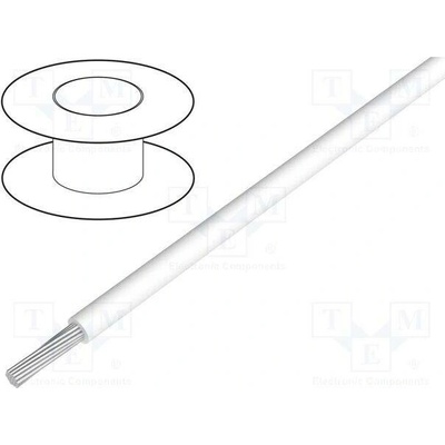 Alpha Wire 2843/7 WH001 Vodič HookUp Wire lanko Cu 26AWG PTFE bílá 250V 305m 1x26AWG