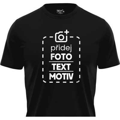 Pánské tričko s vlastní fotografií a textem – Sleviste.cz