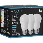 Mexen Nova 3x LED Крушка E27, A60, 12W, Студена - 6500K, 1260 lm - L100-E27-1265-01x03 (L100-E27-1265-01x03)