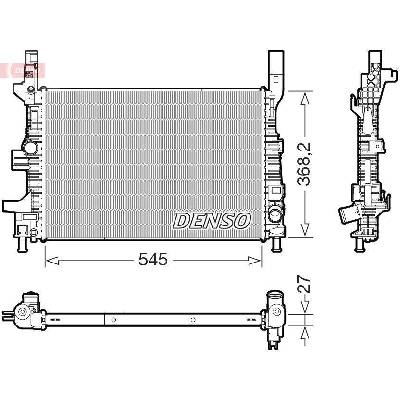 Chladič, chlazení motoru DENSO DRM10122