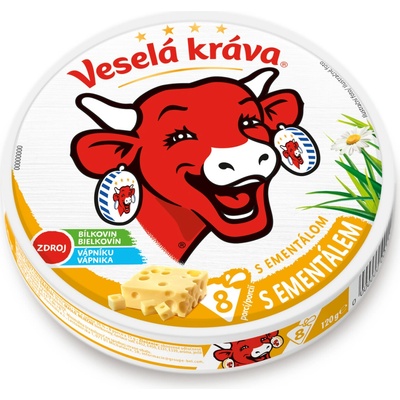 Veselá Kráva Tavený sýr s ementálem 120 g