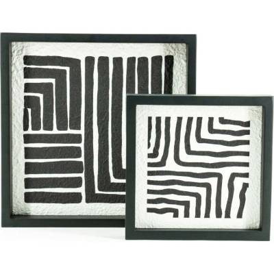By-Boo Set dvou abstraktních obrazů Triq 35 x 35 cm