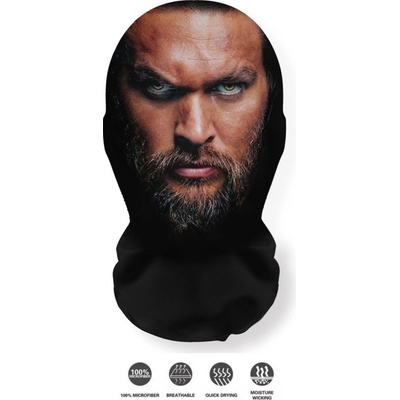 Kukla Aquaman Jason Momoa ako 3D maska na tvár s farebnou potlačou