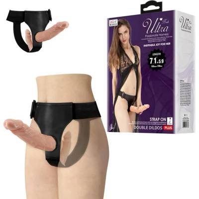 Пенис колан за двойно стимулиране, 18см. - Strap-on Double (DEBRA01544)