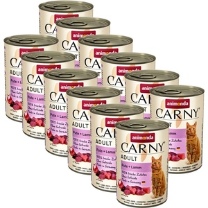 Animonda CARNY Cat Adult пуйка + агне 12 x 400 г
