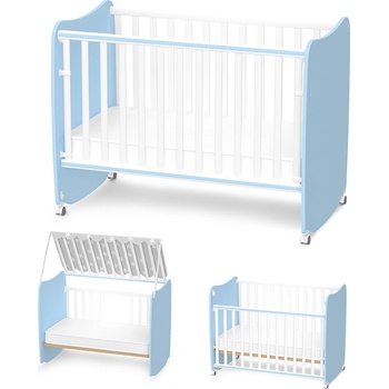 Lorelli Бебешко легло Lorelli Premium - Stars, 60 x 120 сm, White & Baby Blue (10150610039A)
