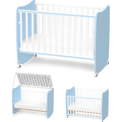 Lorelli Бебешко легло Lorelli Premium - Stars, 60 x 120 сm, White & Baby Blue (10150610039A)