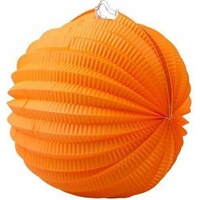 Lampion kulatý papírový party oranžový 30 40cm Oranžová 30cm