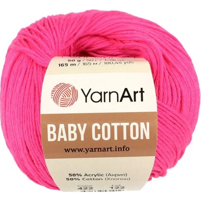 YarnArt Baby Cotton 422 fuchsiová