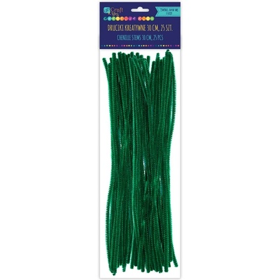 DP Craft Chlupaté drátky tmavě zelené 30 cm, 25 ks