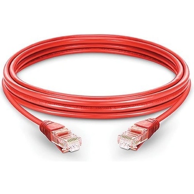 PremiumCord sputp03R Patch UTP RJ45-RJ45 level 5e, 3m, červený