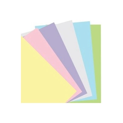 Filofax -Náplň, kapesní, papír nelinkovaný, mix barev pastel (6 barev)