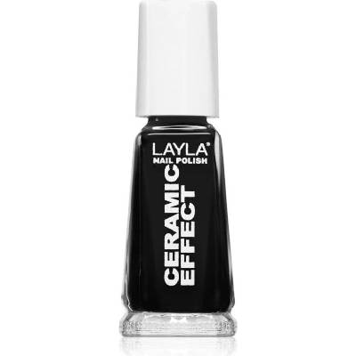 Layla Cosmetics Ceramic Effect lak na nehty odstín N.31 Pure Black 10 ml