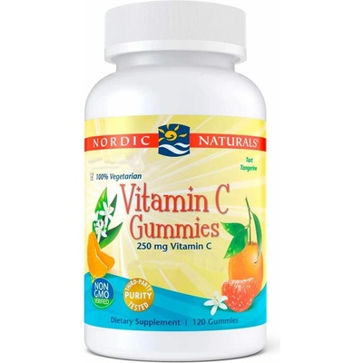 Nordic Naturals Vitamín C 250 mg Vitamín C Gummies Mandarín 120 Gumový cukor