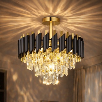 Brilagi - Плафон ECLIPSE 5xE14/10W/230V Ø 38 см черно/златисто (BG3336)